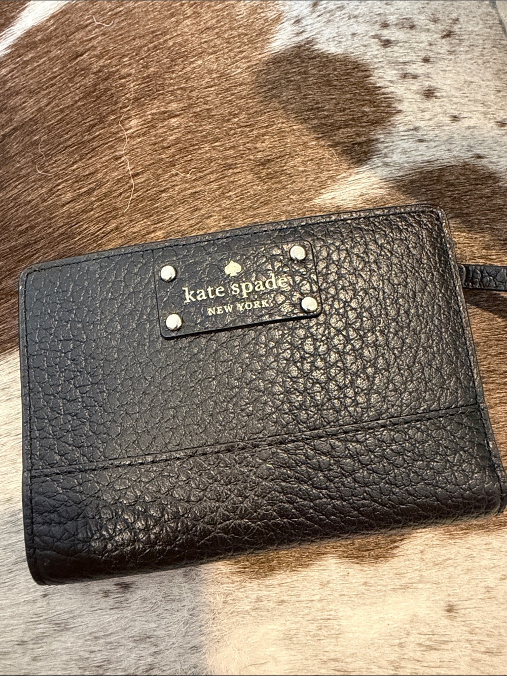kate spade Black Pebbled Leather wallet